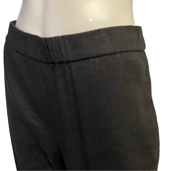 J. Jill Stretch Linen Blend Ankle Cuffed Pull On Pants in Black Size S - Picture 3 of 9